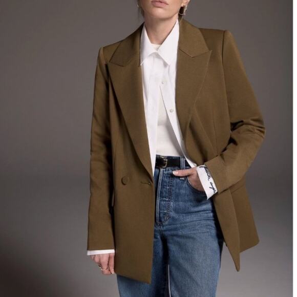 Favorite Daughter Olive Green Blazer Jacket Size Large - Picture 11 of 13